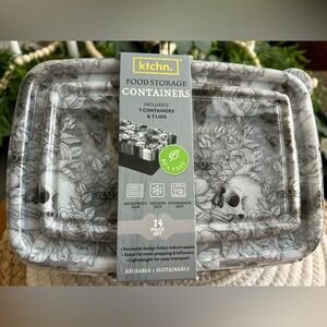 Halloween Skull Rose 14 Piece Meal Prep Containers BPA Free